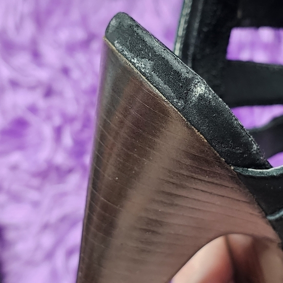 Le Chateau Black Strappy Sandals Size 9 - Picture 8 of 11